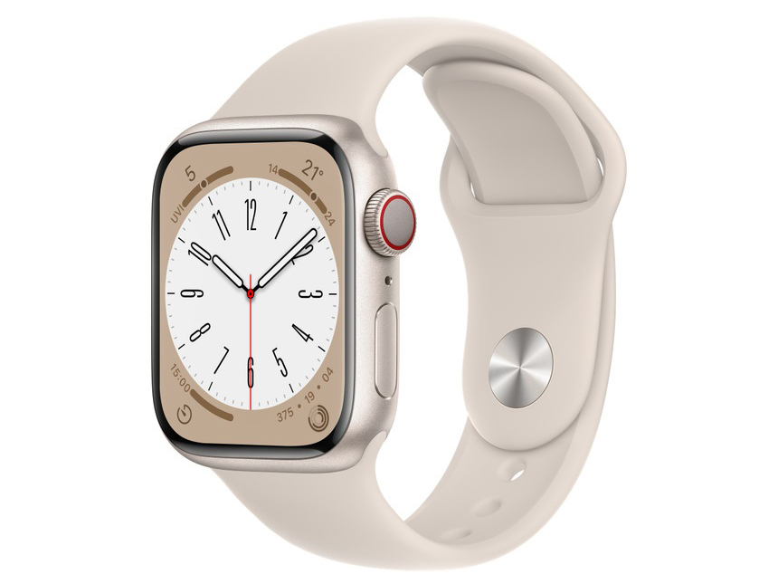 Apple Watch Series 8 GPS+Cellularモデル 41mm MNHY3J/A [スターライトスポーツバンド]