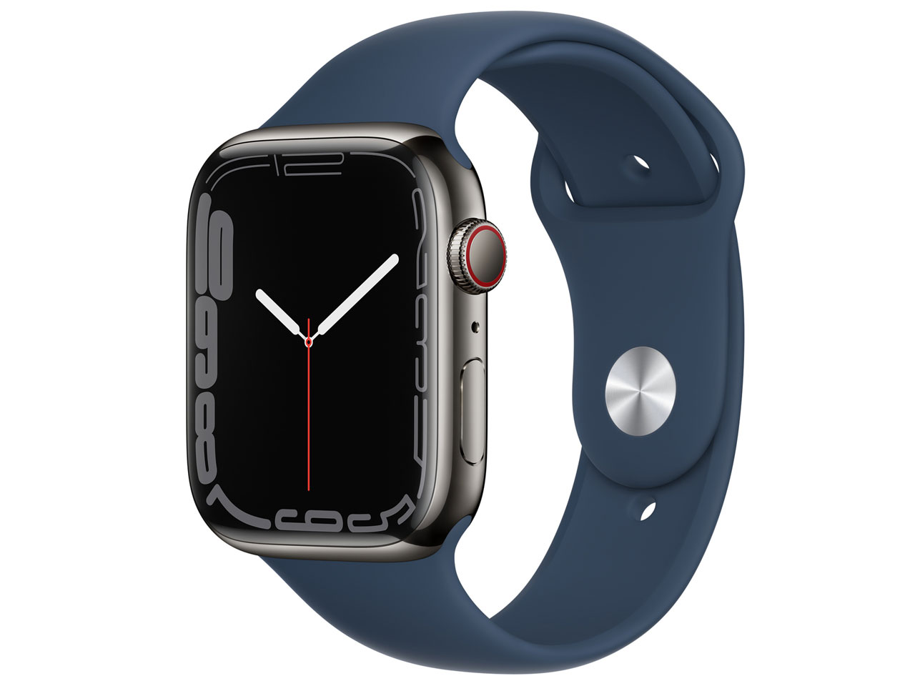 Apple Watch Series 7 GPS+Cellularモデル 45mm MKL23J/A [グラファイトステンレススチールケース/アビスブルースポーツバンド]