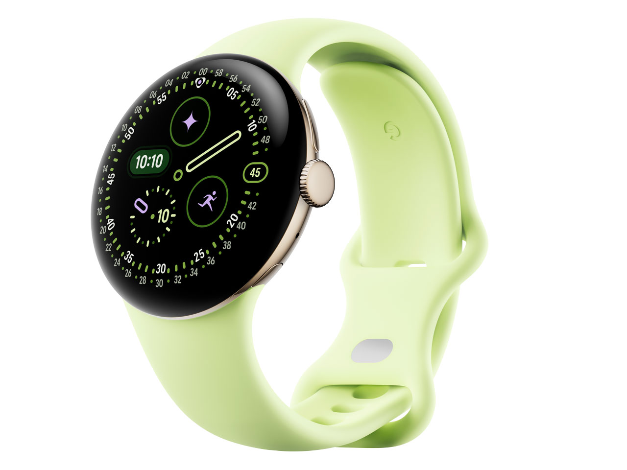 Pixel Watch 4 Wi-Fiモデル 41mm GA06002-US [Champagne Gold アルミケース/Lemongrass アクティブ バンド]