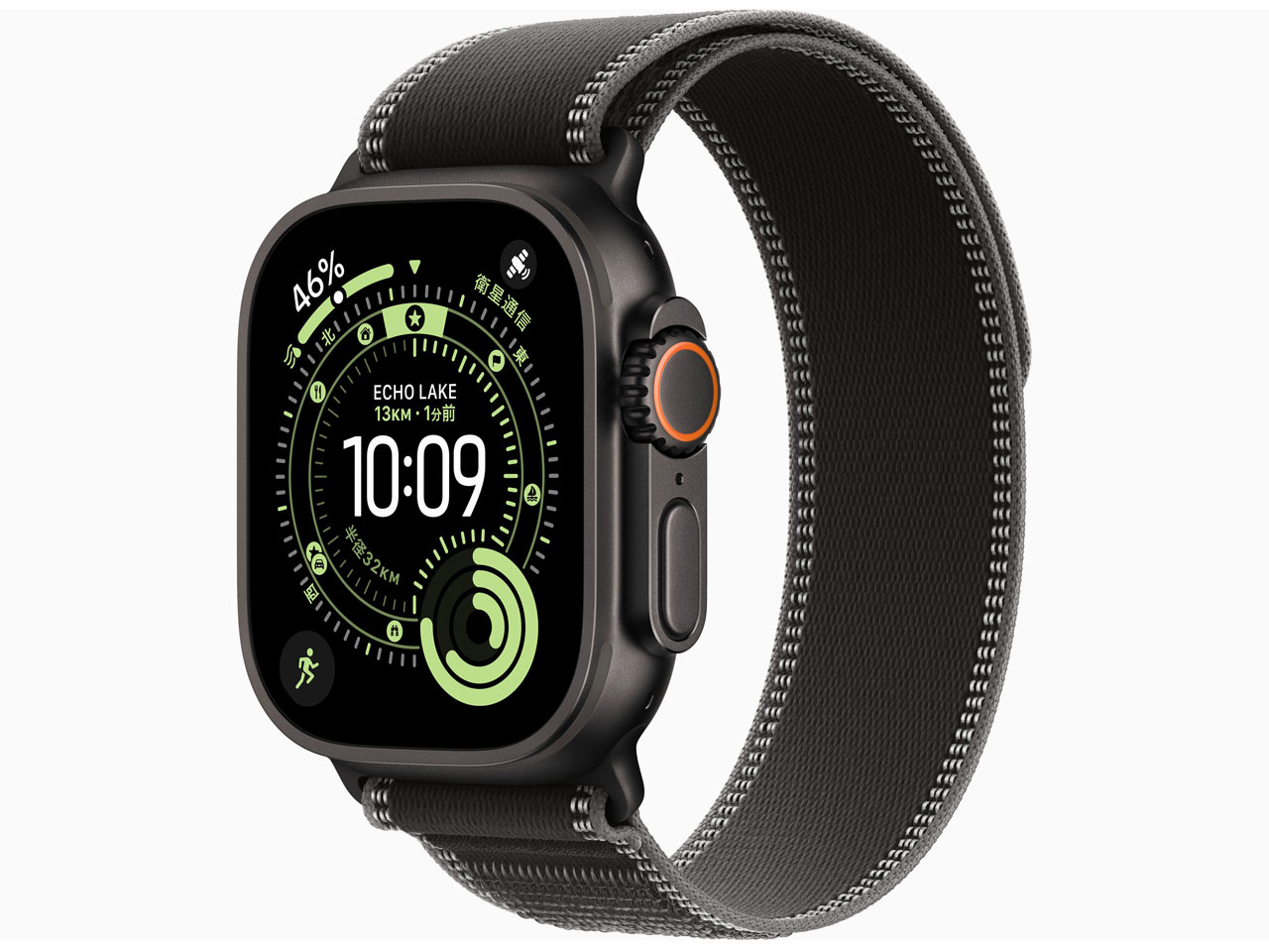 Apple Watch Ultra 3 GPS+Cellularモデル 49mm MF1D4J/A [ブラック・ブラック/チャコールトレイルループ S/M]