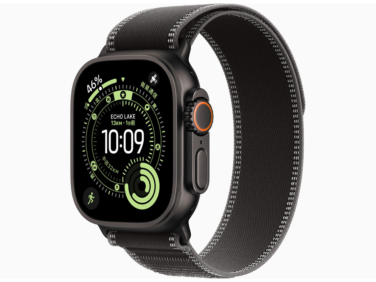 Apple Watch Ultra 3 GPS+Cellularモデル 49mm MF1H4J/A [ブラック・ブラック/チャコールトレイルループ M/L]