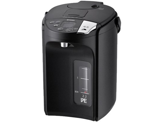 蒸気レスVE電気まほうびん とく子さん PIS-G220-KE [アーバンブラック]