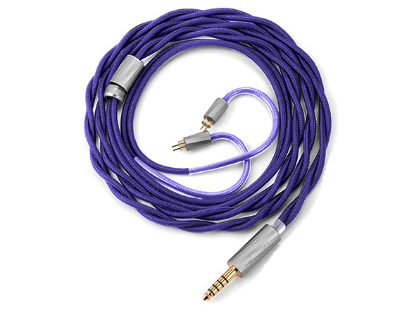 RHYMING DUST 4.4mmバランス(5極)⇔2ピン [パープル 1.2m]