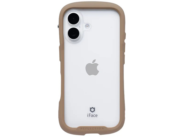 iFace Reflection 強化ガラスクリアケース iPhone 16用 [ベージュ]