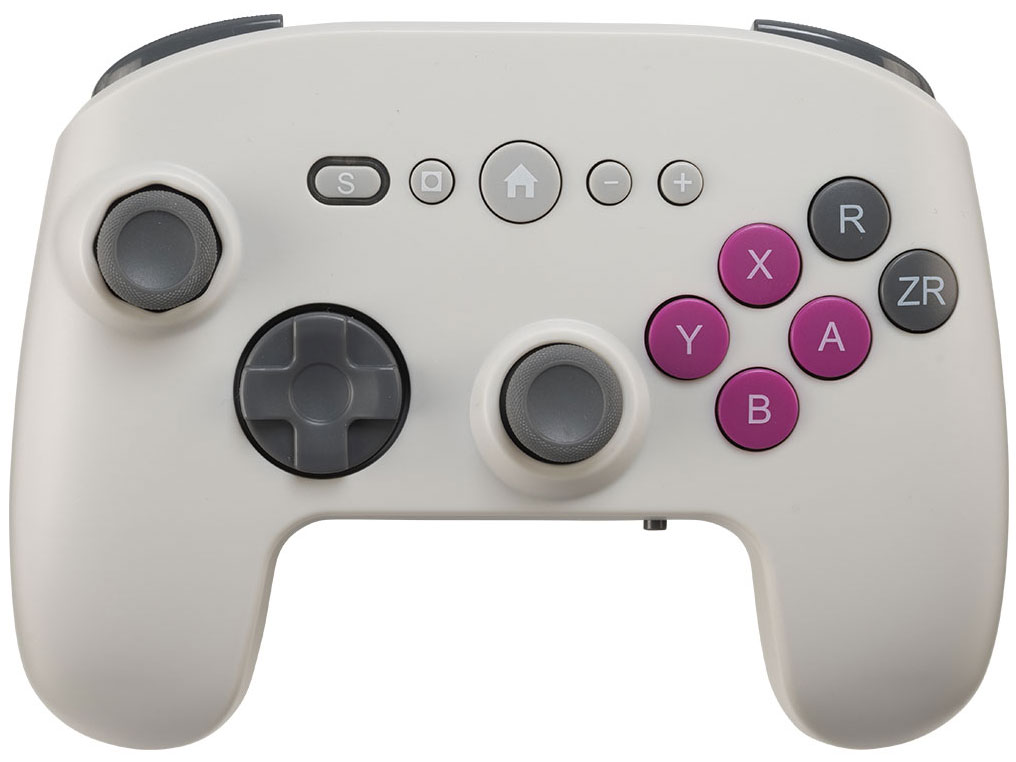 CYBER・レトロスタイルゲームパッド6B 無線タイプ(Switch2/Switch用) CY-S2RSGP6BWR-GY [レトログレー]