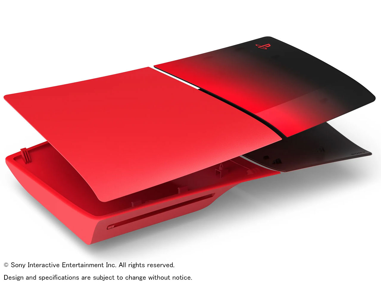 PlayStation 5用カバー [テクノ レッド]