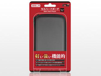 3DS LL用 セミハードポーチ DJ-3DLSP-BK [ブラック]