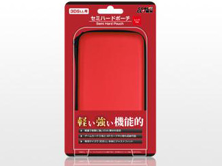 3DS LL用 セミハードポーチ DJ-3DLSP-RD [レッド]