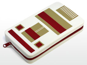 3DS LL用 レトロシリコンポーチ DJ-3DLRS-FW [FCホワイト]