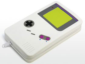 3DS LL用 レトロシリコンポーチ DJ-3DLRS-GW [GBホワイト]