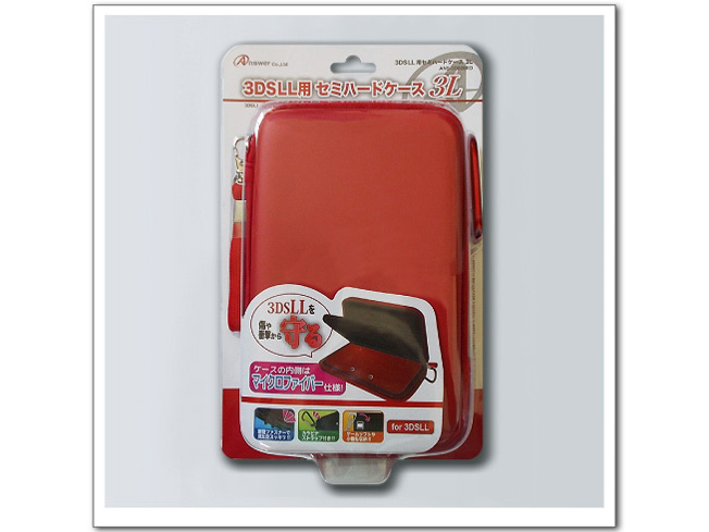 3DS LL用セミハードケース 3L ANS-3D026RD [レッド]