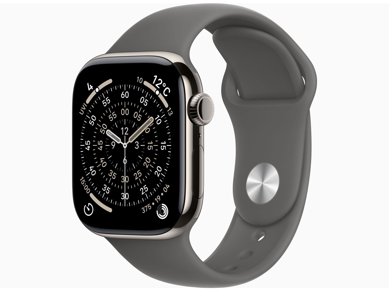 Apple Watch Series 11 GPS+Cellularモデル 42mm MF8M4J/A [ナチュラルチタニウムケース・ストーングレイスポーツバンド S/M]