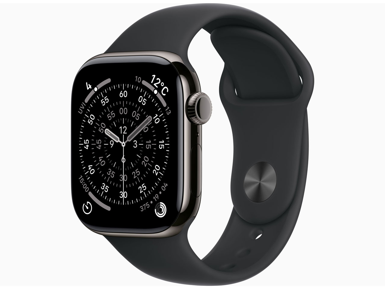 Apple Watch Series 11 GPS+Cellularモデル 42mm MF8R4J/A [スレートチタニウムケース・ブラックスポーツバンド S/M]