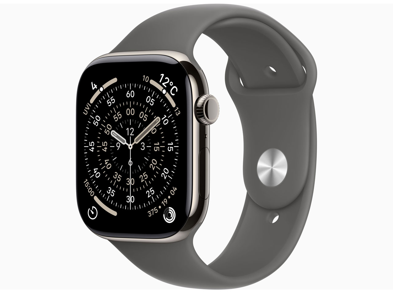 Apple Watch Series 11 GPS+Cellularモデル 46mm MFCW4J/A [ナチュラルチタニウムケース・ストーングレイスポーツバンド S/M]