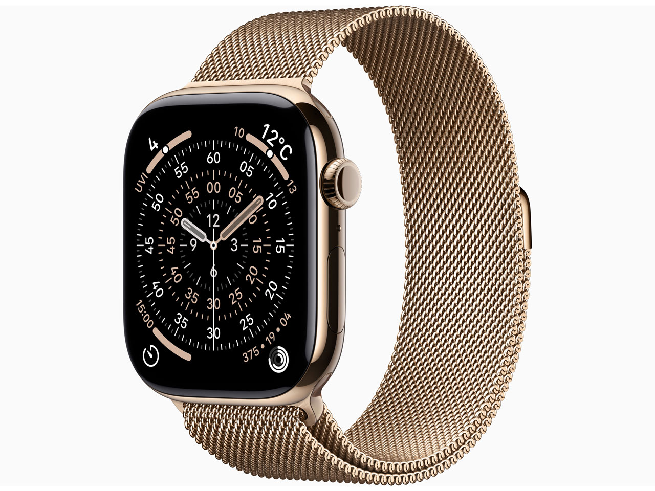 Apple Watch Series 11 GPS+Cellularモデル 46mm MFD74J/A [ゴールドチタニウムケース・ゴールドミラネーゼループ S/M]