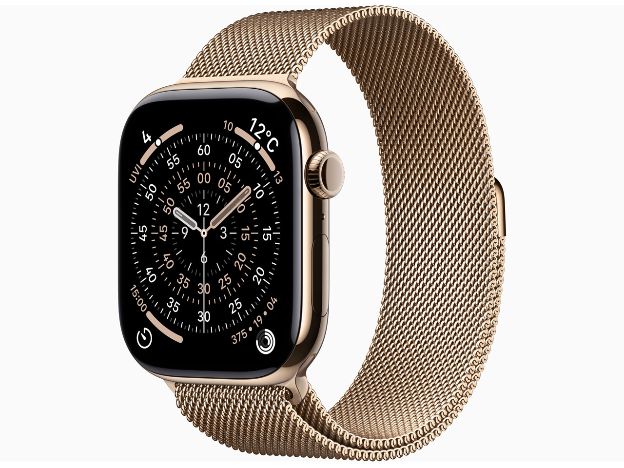 Apple Watch Series 11 GPS+Cellularモデル 46mm MFD84J/A [ゴールドチタニウムケース・ゴールドミラネーゼループ M/L]