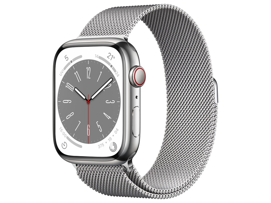 Apple Watch Series 8 GPS+Cellularモデル 45mm MNKJ3J/A [シルバーステンレススチールケース/シルバーミラネーゼループ]