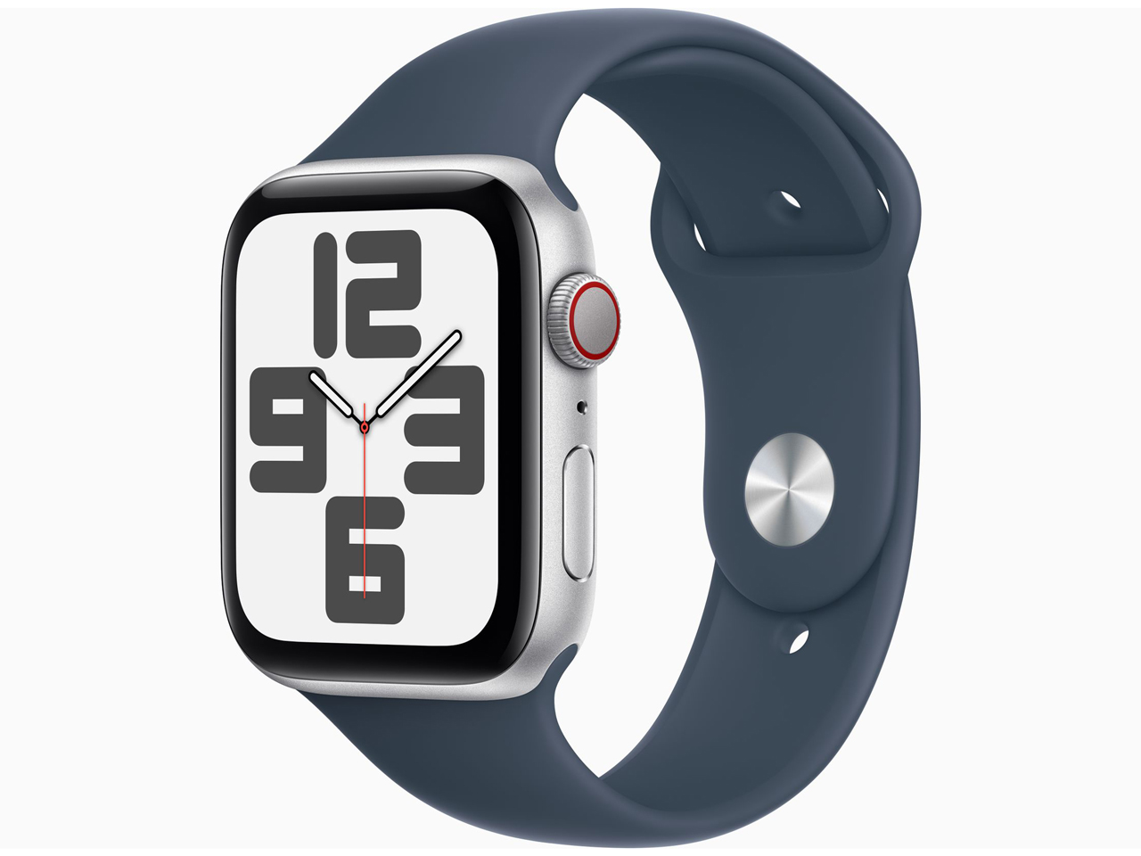 Apple Watch SE 第2世代 GPS+Cellularモデル 44mm MRHF3J/A [シルバー/ストームブルースポーツバンド S/M]