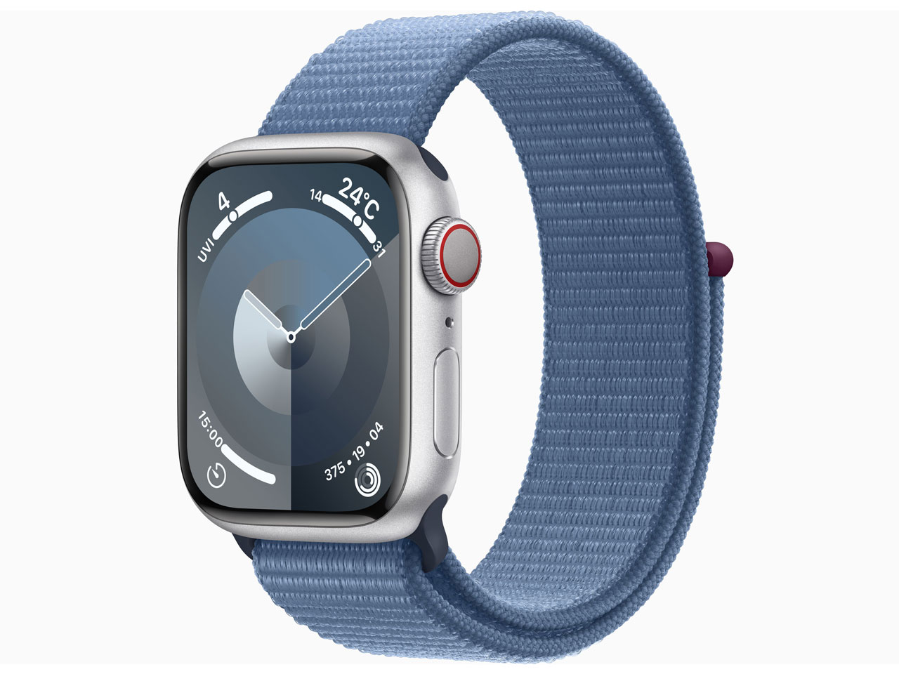 Apple Watch Series 9 GPS+Cellularモデル 41mm MRHX3J/A [シルバー/ウインターブルースポーツループ]