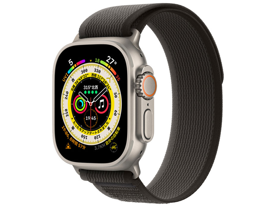 Apple Watch Ultra GPS+Cellularモデル 49mm MQFW3J/A [ブラック/グレイトレイルループ S/M]