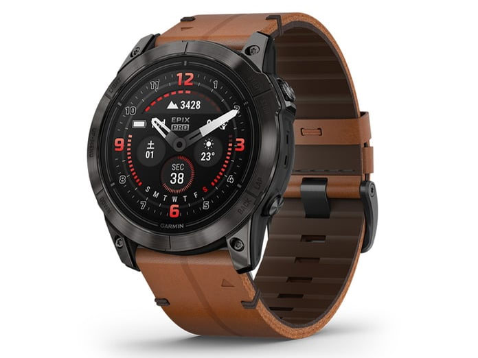 epix Pro (Gen 2) 51mm 010-02804-71 [Ti Carbon Gray DLC/Chestnut Leather Band]