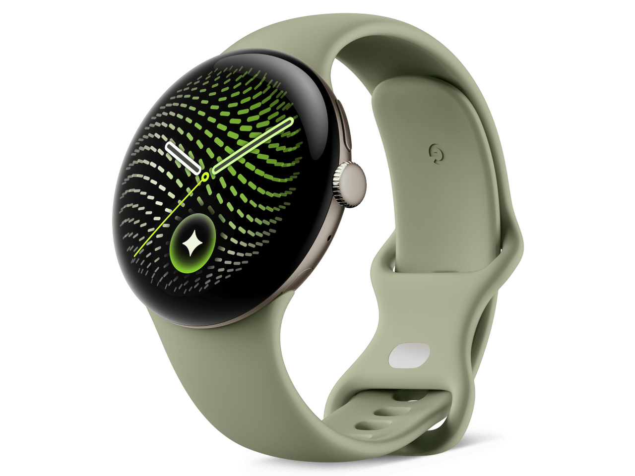 Pixel Watch 5 Wi-Fiモデル 45mm GA10896-US [Satin Pyrite アルミケース/Olive アクティブ バンド]