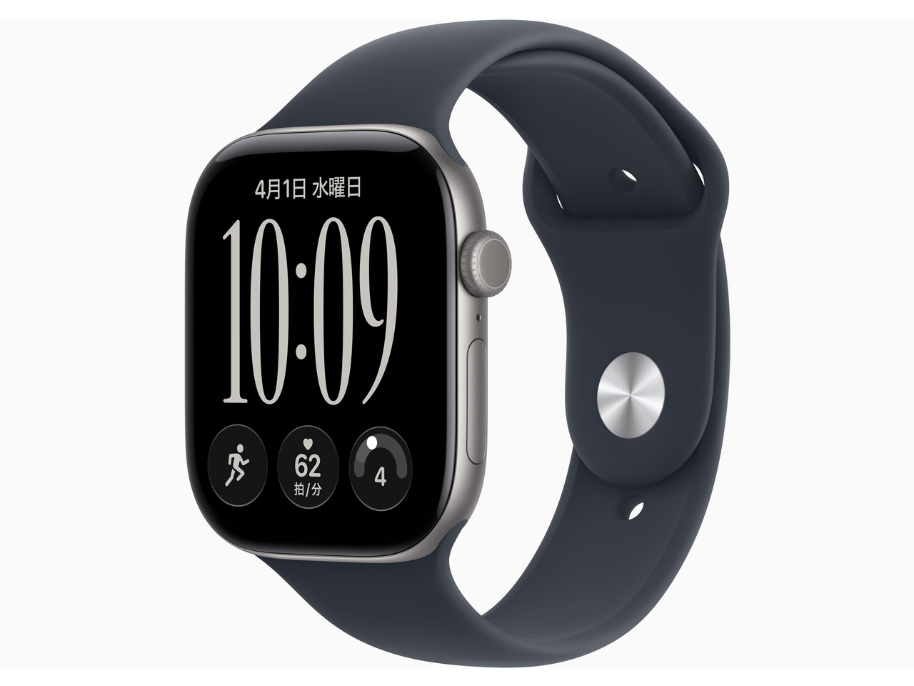 Apple Watch Series 12 GPSモデル 46mm MJEH4X/A [スペースグレイ・ネイビーブルースポーツバンド S/M]