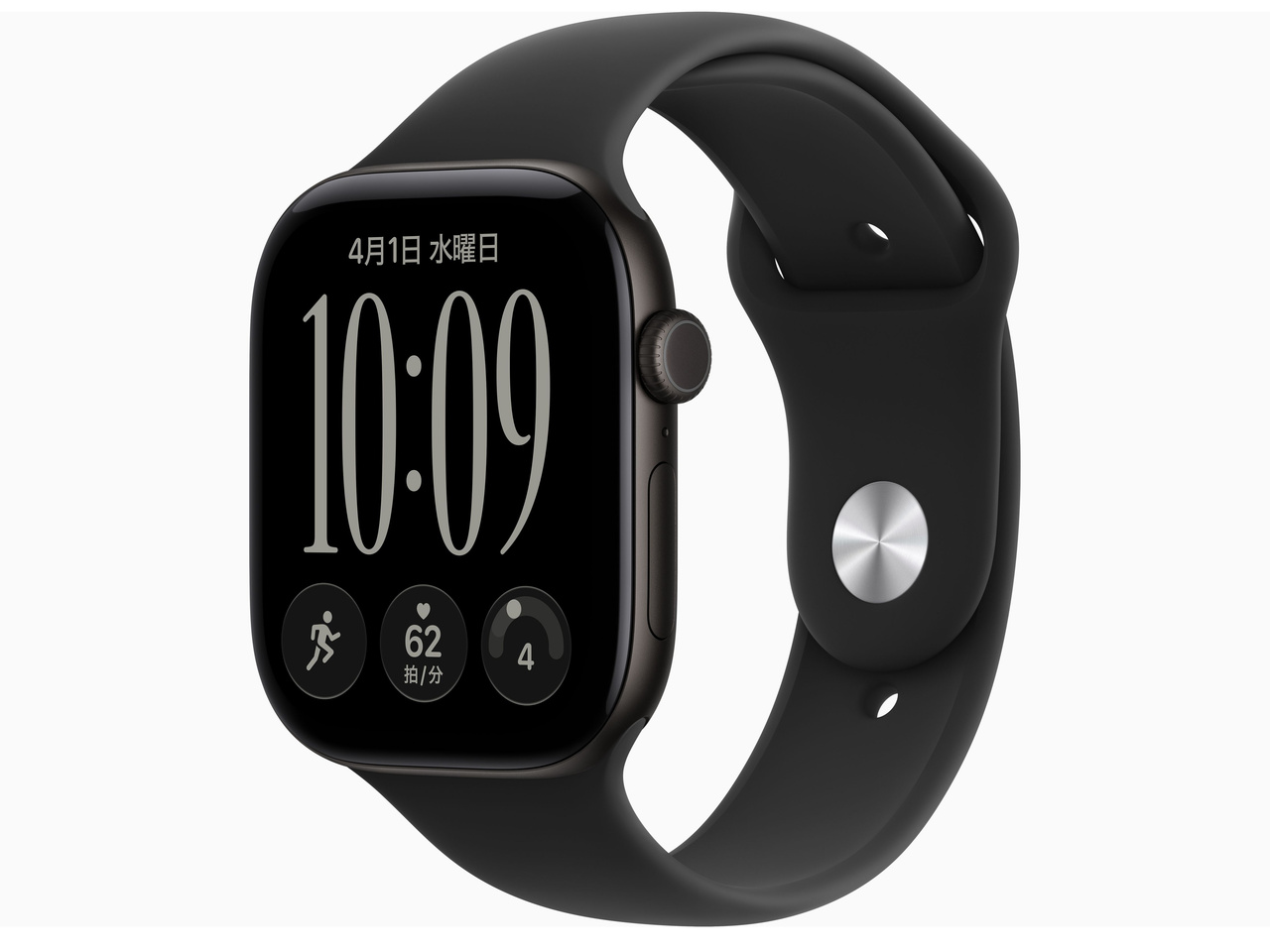 Apple Watch Series 12 GPSモデル 46mm MJEK4X/A [ブラック・ブラックスポーツバンド S/M]