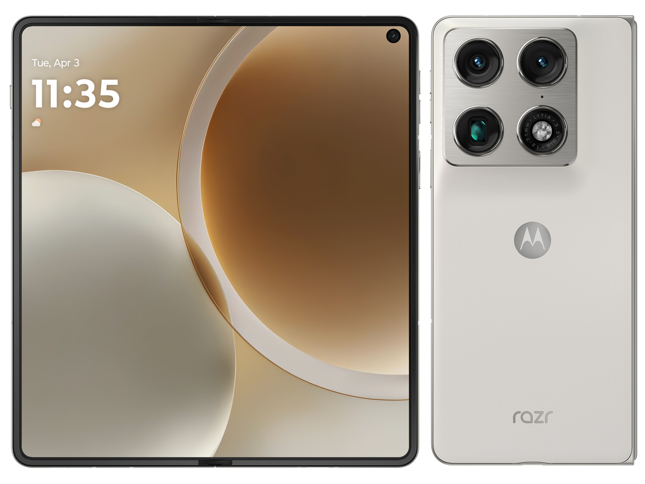 motorola razr fold [PANTONE Lily White(リリーホワイト)] 