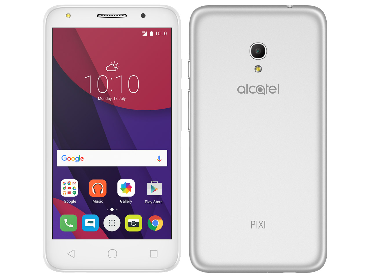 Alcatel PIXI 4 [メタリックシルバー] 