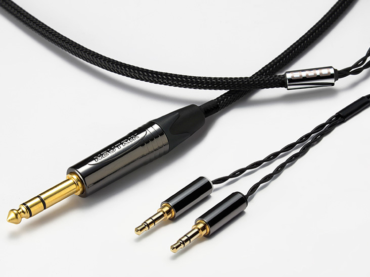 Clear force 3.5φ Slim body double 6.3φ 標準プラグ⇔ミニプラグx2 [1.5m]