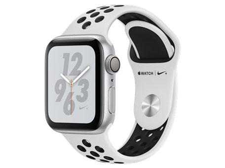 Apple Watch Nike+ Series 4 GPSモデル 40mm MU6H2J/A [ピュアプラチナム/ブラックNikeスポーツバンド]