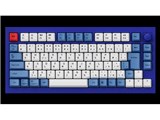 Q1 QMK Custom Mechanical Keyboard ノブバージョン Q1-O1-JIS 赤軸 [ネイビーブルー]