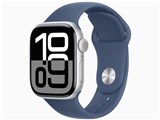 Apple Watch Series 10 GPSモデル 42mm MWWA3J/A [シルバー・デニムスポーツバンド S/M]