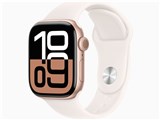 Apple Watch Series 10 GPSモデル 42mm MWWH3J/A [ローズゴールド・ライトブラッシュスポーツバンド S/M]