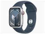 Apple Watch Series 9 GPS+Cellularモデル 41mm MRHW3J/A [シルバー/ストームブルースポーツバンド M/L]
