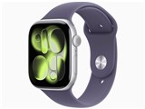 Apple Watch Series 11 GPSモデル 46mm MEVA4J/A [シルバー・パープルフォグスポーツバンド M/L]