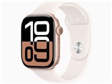 Apple Watch Series 10 GPS+Cellularモデル 46mm MWY63J/A [ローズゴールド・ライトブラッシュスポーツバンド S/M]