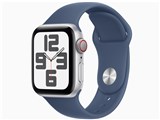 Apple Watch SE 第2世代 GPS+Cellularモデル 40mm MXGF3J/A [シルバー・デニムスポーツバンド S/M]