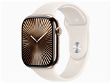 Apple Watch Series 10 GPS+Cellularモデル 46mm MWYX3J/A [ゴールドチタニウムケース・スターライトスポーツバンド S/M]