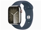 Apple Watch Series 9 GPS+Cellularモデル 45mm MRMN3J/A [シルバーステンレススチールケース/ストームブルースポーツバンド S/M]