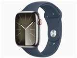 Apple Watch Series 9 GPS+Cellularモデル 45mm MRMP3J/A [シルバーステンレススチールケース/ストームブルースポーツバンド M/L]